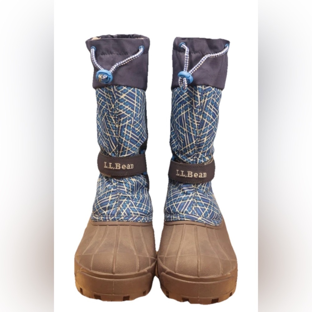 LL Bean NorthWoods unisex Kids Snow Boots Blue Black US Sz‎ 5 Outdoor Insulated